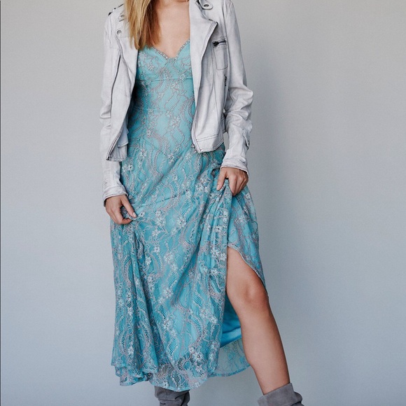 FREE PEOPLE MOON RIVER LACE MIDI DRESS - Picture 2 of 6